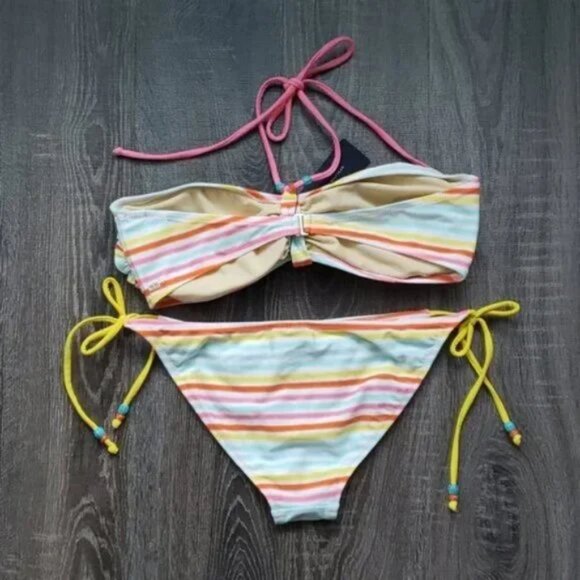 Tommy Hilfiger "Surf Shack" striped String Bikini SET - Picture 2 of 2